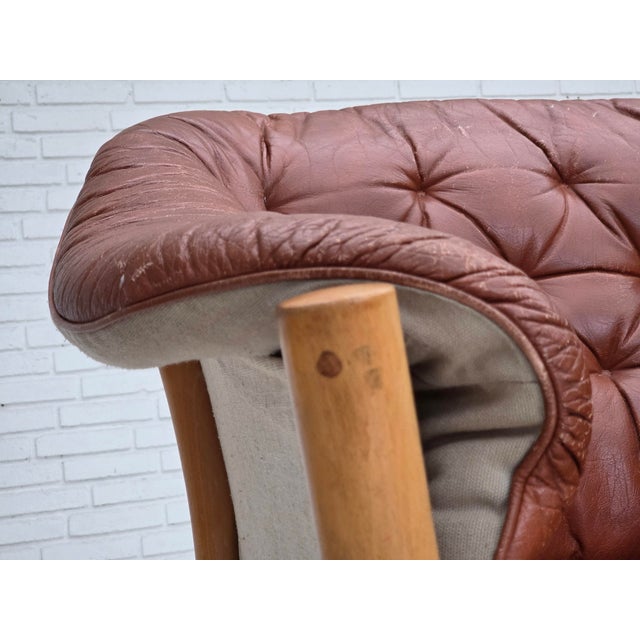 Swedish Model G7 Pedro Leather Armchair by Gunnar Kentemo, 1970s For Sale - Image 18 of 18