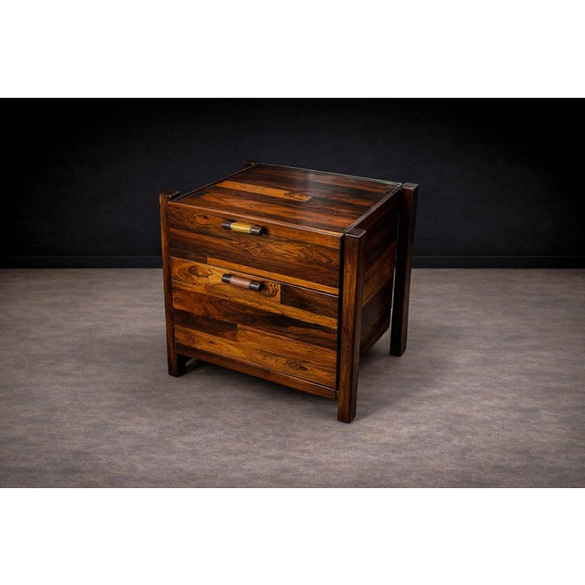 Mid-Century Modern Filing Cabinet/ Side Table in Rosewood, Jorge Zalszupin, 1960’s For Sale - Image 3 of 9