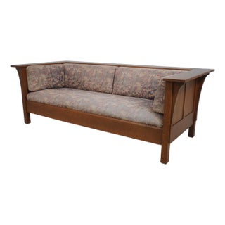 Stickley Mission Oak Arts & Crafts Sofa For Sale