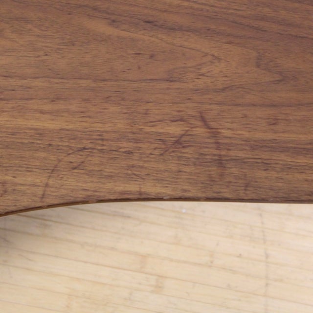Small Walnut Coffee Table | Boomerang Kidney Shape For Sale In Fayetteville, AR - Image 6 of 6