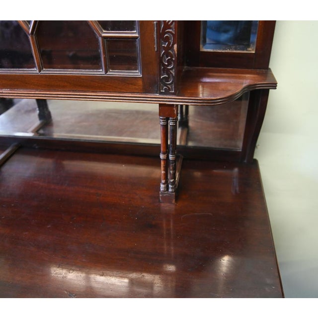 19th Century Art Nouveau Display Cabinet Mahogany 1890 For Sale - Image 5 of 7