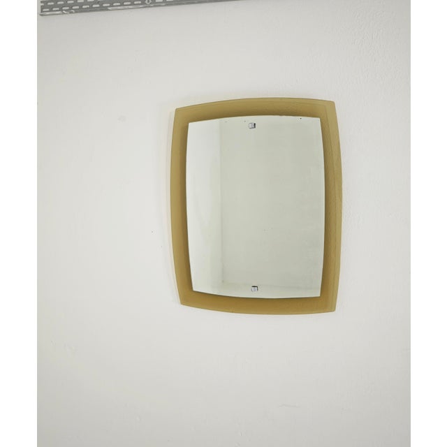 Mid-Century Modern Wall Mirror in Honey Amber Glass by Cristal Art, Italy, 1970s For Sale - Image 12 of 18