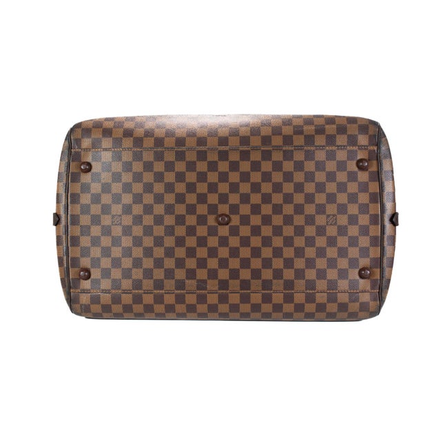 Louis Vuitton Damier Ebene Brown Canvas Ribera Gm Satchel Weekender Handbag For Sale In Houston - Image 6 of 13