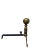 Antique Brass Ball Finial Fireplace Andirons Fire Dogs Pair Early 1900s For Sale - Image 11 of 18