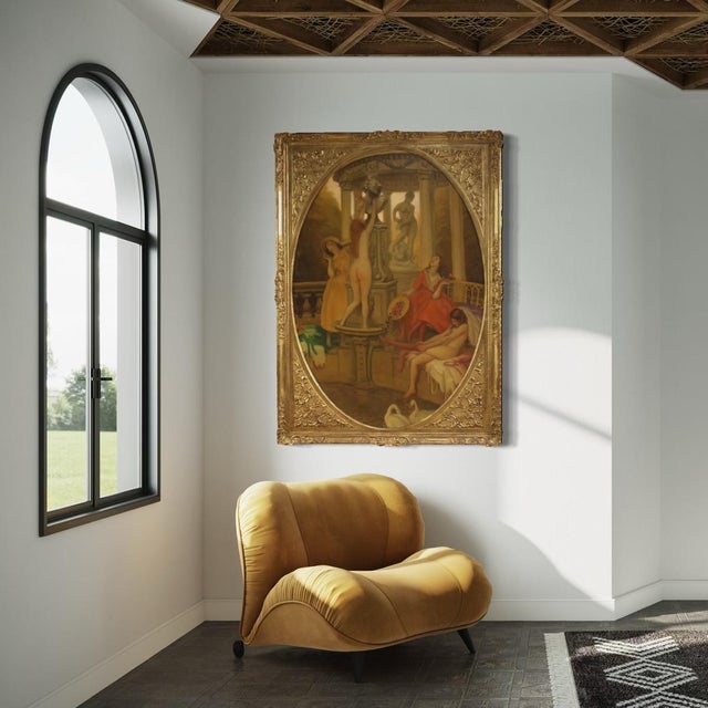 A. Protti, the Swans, 1930, Oil on Canvas For Sale - Image 14 of 15