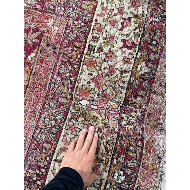 Textile Antique Persian Kermanshah Moss, Sage & Olive Rug, 11 x 13 For Sale - Image 7 of 12