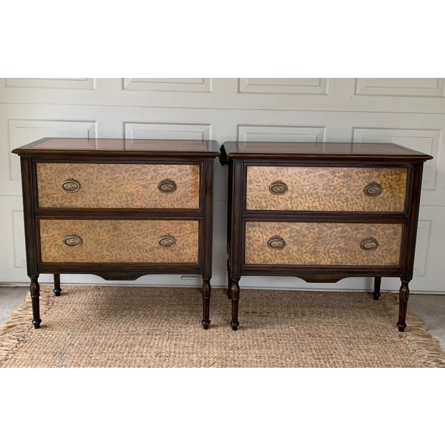 Theodore Alexander Eglomise Nightstands a Pair Chairish
