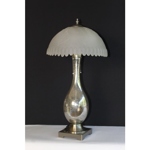 Glass Mid 20th Century Cenedese Glass Style Lamp. For Sale - Image 7 of 11