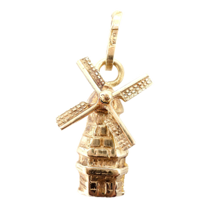 Vintage 1960s 14k Gold Articulating Windmill Charm