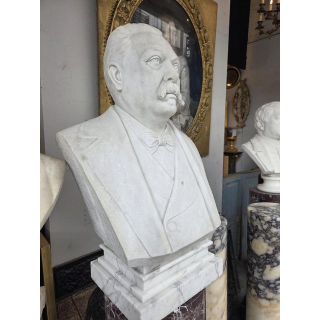 White Marble Bust Of A Man, 19th