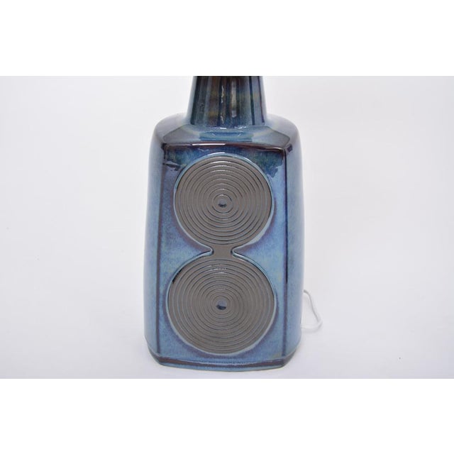 Mid-Century Blue Model 3461 Table Lamps by Einar Johansen for Soholm, 1960s, Set of 2 For Sale - Image 10 of 16