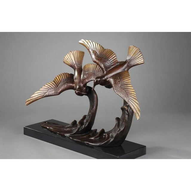 Bronze Flying Gulls Figure by Enrique Molins For Sale - Image 11 of 16