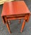 Nice Federal period cherry and flame mahogany dropleaf work table with 1 drawer. The hand dovetailed drawer has beautiful...