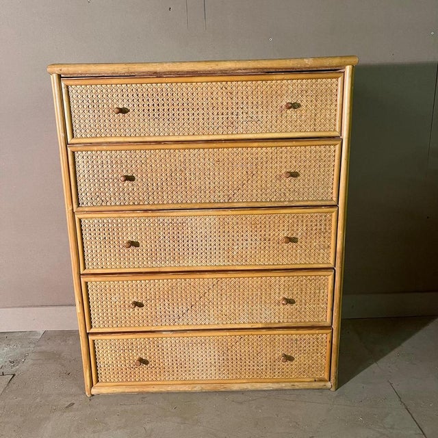 Cane Chest of Drawers For Sale - Image 10 of 11