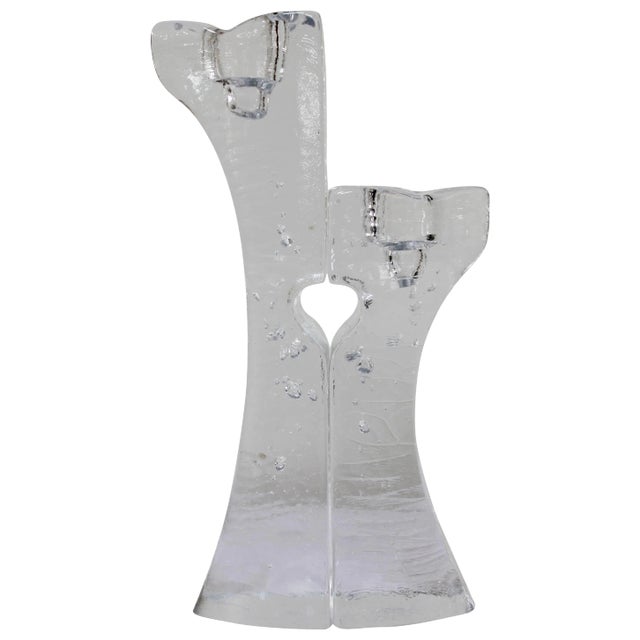 Large Kosta Boda Glass Candle Holders For Sale
