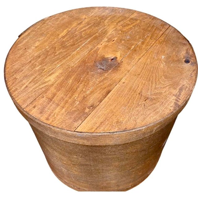 Vintage Steambent Wood Cheese Storage Box For Sale - Image 4 of 11