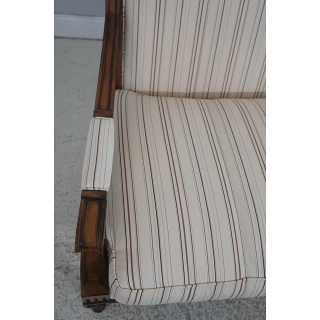 2000 - 2009 Ethan Allen French Louis XVI Style Mahogany Upholstered Large Sofa For Sale - Image 5 of 18