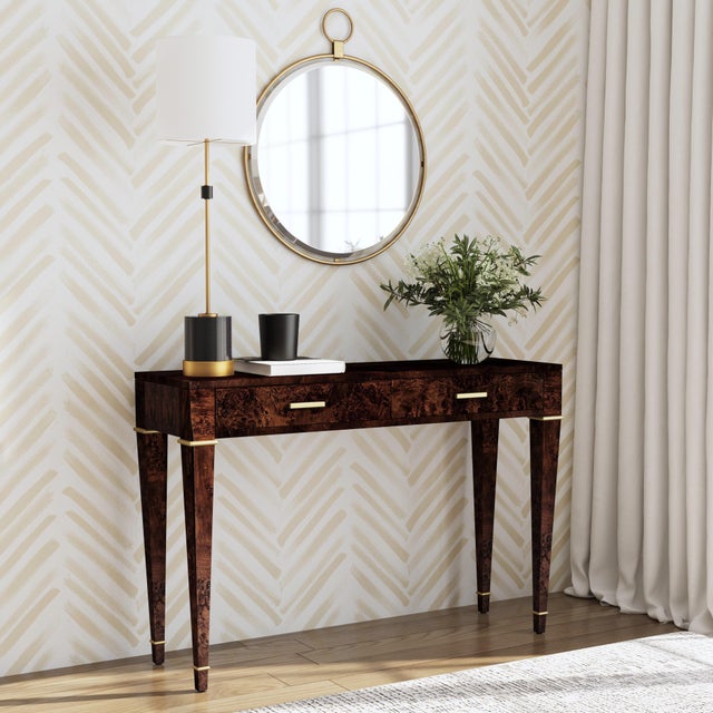With gorgeous square tapered legs and gold detailing, this mid-century style design has an added modern flair with its...