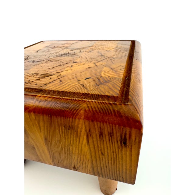 Vintage Mid-Century Small Wood Chopping Block For Sale In Little Rock - Image 6 of 11