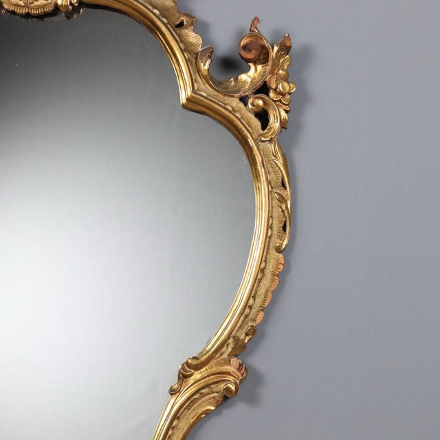 Barocchetto Carved Wood Mirror For Sale - Image 6 of 9