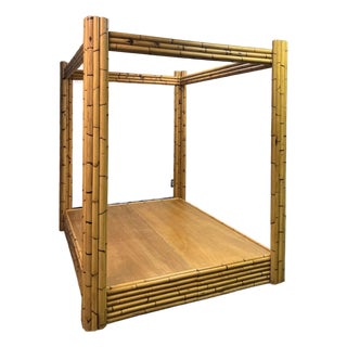Coastal Bamboo Canopy Bed - Full Size For Sale