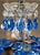 French Antique Sapphire Blue Crystal Chandelier For Sale In Austin - Image 6 of 10