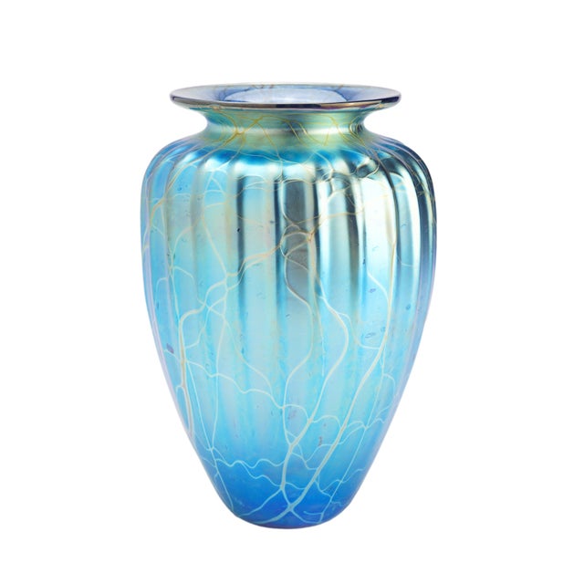 Contemporary Mayauel Ward Iridescent Blown Glass Vase, 2015 For Sale - Image 3 of 9