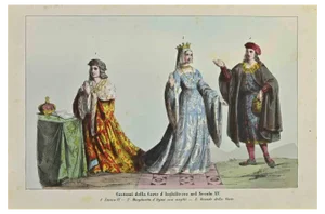 Auguste Wahlen, Costumes of the Court of England, Lithograph, 1844