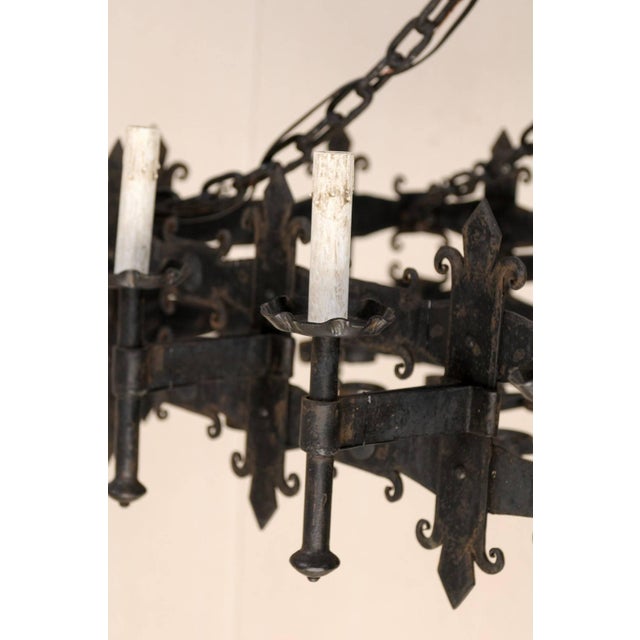 Mid 20th Century Italian Black Forged Iron Rectangular Shaped ...