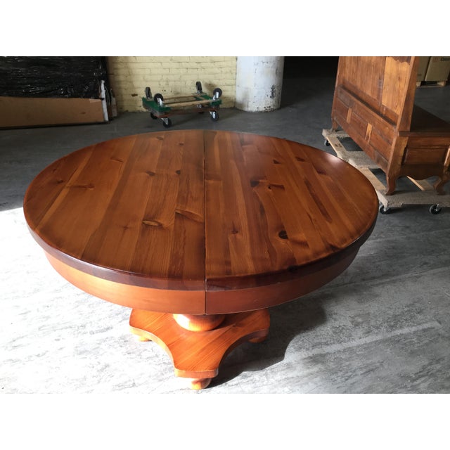 French Pine Round Table Chairish