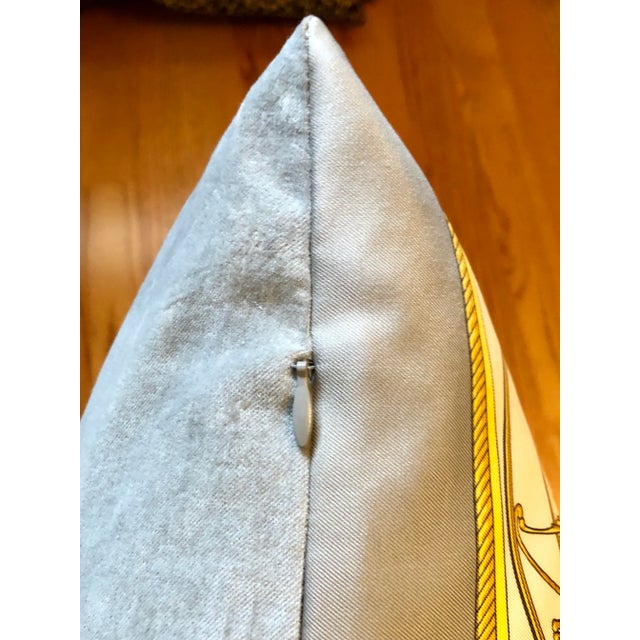 The School of Paris Hermès Scarf "Les Voitures a Transformation" Custom Floor Pillow For Sale - Image 3 of 12