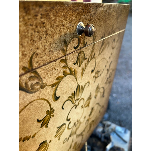Vintage Mid-Century Italian Florentine Style 16” Square Wooden Hanging File Boxes With Velveteen Interiors - A Pair For Sale - Image 10 of 10