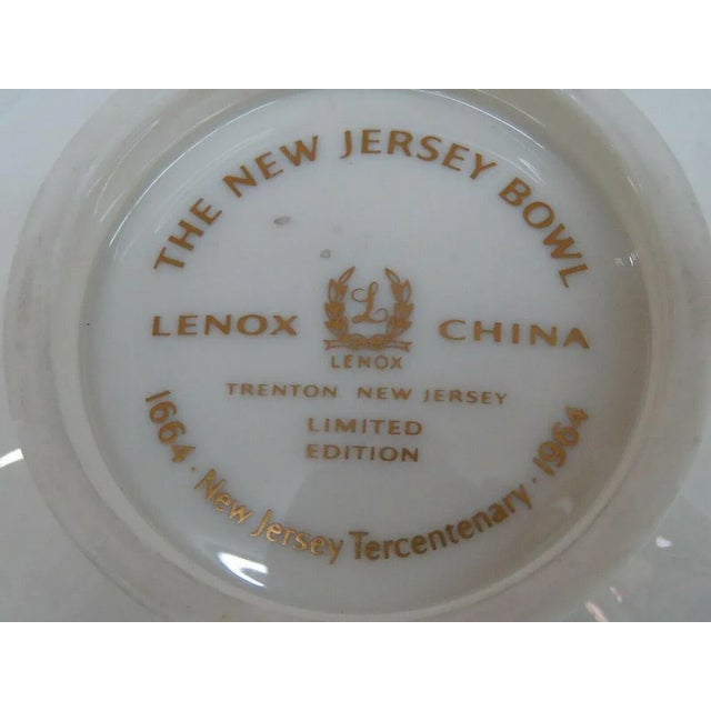 Ceramic Lenox The New Jersey Bowl Limited Edition Vintage China Dish For Sale - Image 7 of 10