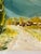 Late 20th Century Late 20th Century Mid-Century Modern Abstract Landscape Mixed Media Painting by S. Shin - Framed For Sale - Image 5 of 6