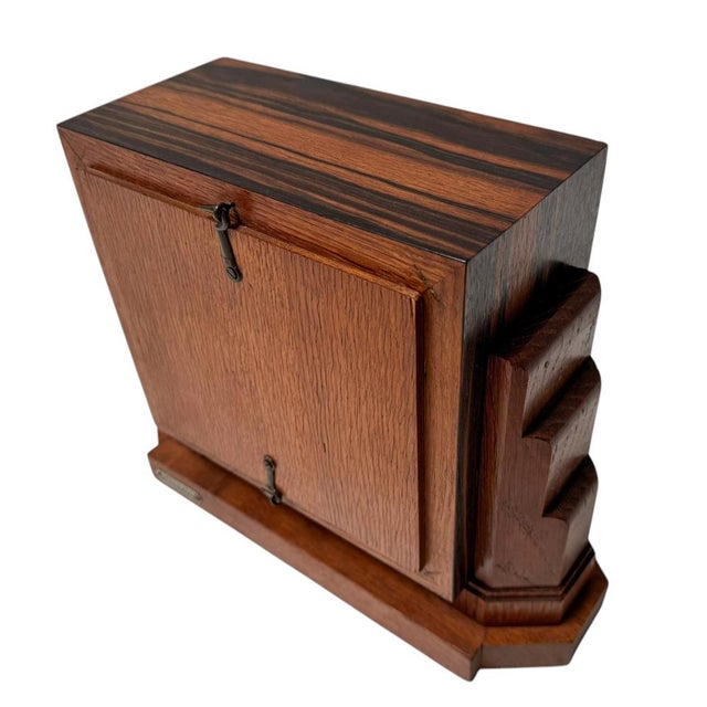 Art Deco Amsterdamse School Mantel Clock by Mundiklok, 1920s For Sale - Image 4 of 10