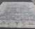Cerulean Turkish Angora Oushak Rug With Steel Blue Field and Light Gray Border For Sale - Image 8 of 14