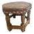 Antique English Hexagonal Leather and Oak Stool For Sale