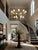 2020s Aloadecor Classic Large Warm Brass Two-Tier Chandelier With White Shades For Sale - Image 5 of 8