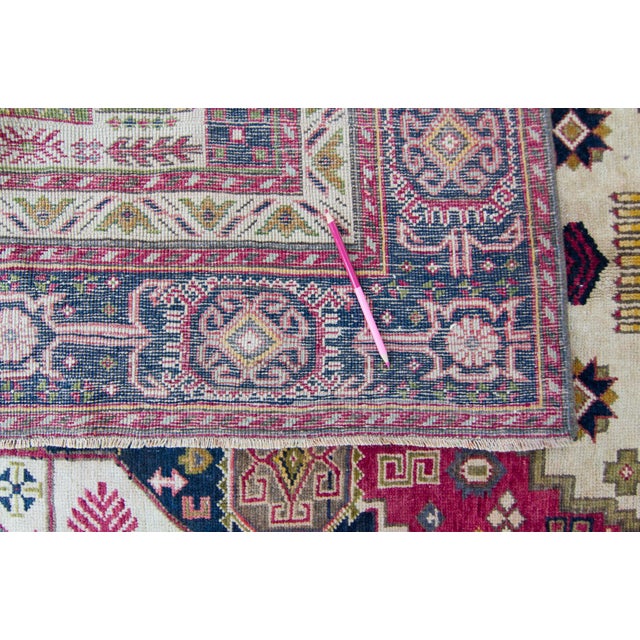 1940s Vintage Anatolian Red Wool Wide Hand-Knotted Rug For Sale - Image 9 of 11