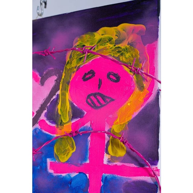 Bomberbax, Impossible Love, 2021, Mixed Media on Canvas For Sale - Image 5 of 11