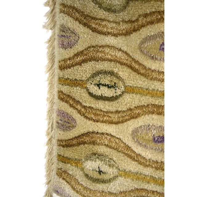 Vintage Mid-Century Modern Fiber Art Wall Tapestry Dated 1962 For Sale - Image 9 of 11