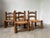 Rustic Low Fireplace Chairs in style of Charles Dudouyt, 1940s, Set of 4 For Sale - Image 3 of 13