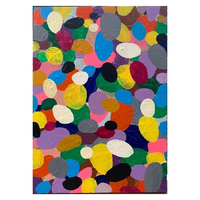 Jin Junjie, Large Chinese Contemporary Abstract Colorful Carved Oil Painting Jin Junjie, 2018 For Sale