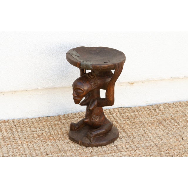 19th Century Antique African Luba Sculpture Stool For Sale - Image 5 of 11