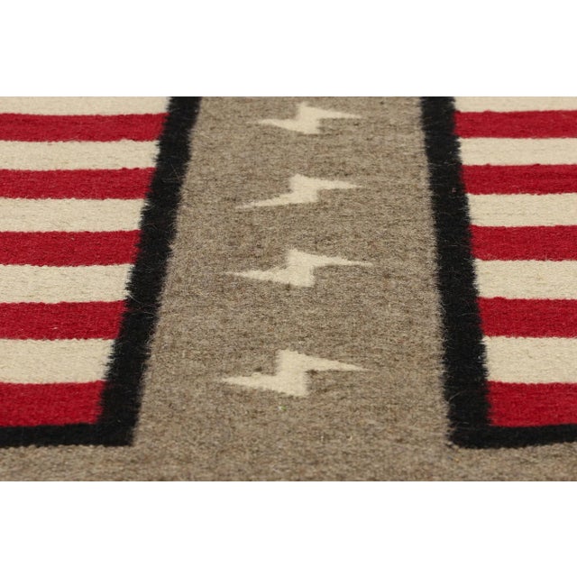 2000 - 2009 Southwest Modern Navajo-Style Rug With Storm Pattern - 08'02 X 10'00 For Sale - Image 5 of 9
