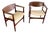Pair Arne Hovmand Olsen Rare Danish Modern Teak Chairs For Sale
