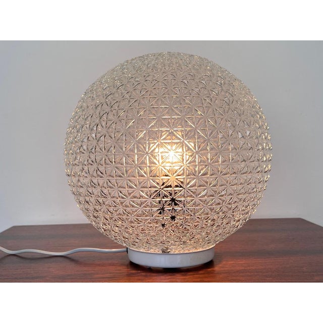 Mid-Century Glass Table Lamp, Czechoslovakia, 1980s For Sale - Image 6 of 8