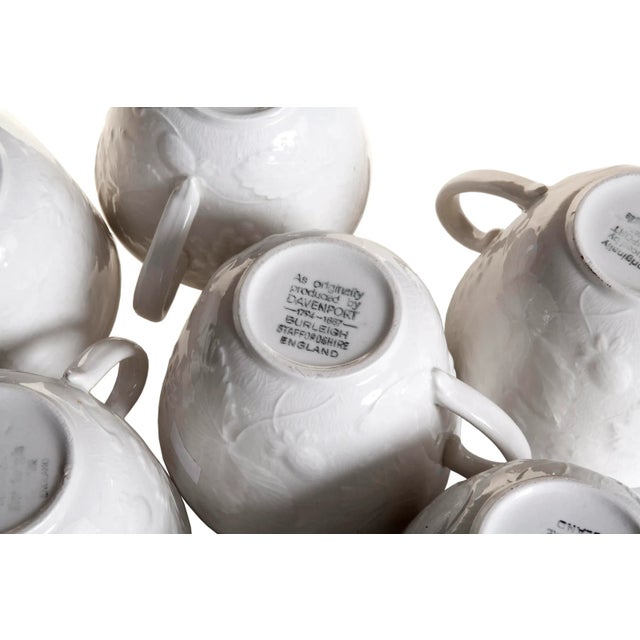 Burgess & Leigh Burgess & Leigh English Ironstone Large Cups & Saucers Set; Service for 9 For Sale - Image 4 of 9