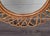 Wood Vintage Italian Oval Mirror With Rattan Frame, Circa 1960s For Sale - Image 7 of 12