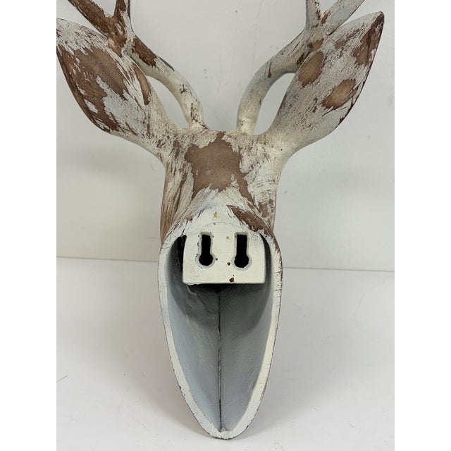 Metal Deer Head Wall Sculpture For Sale - Image 9 of 12